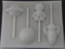 3550 Earth Saturn Astronaut Rocket Chocolate or Hard Candy Lollipop Mold